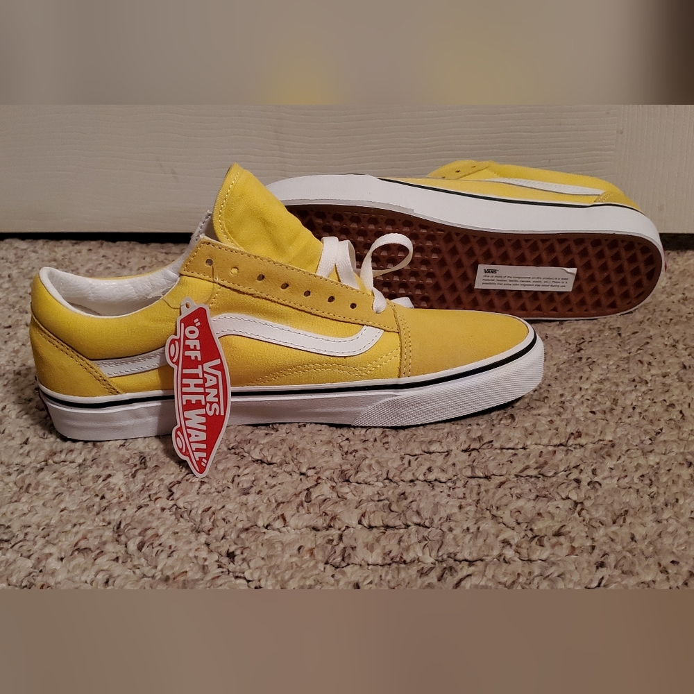 Yellow Vans Old Skool Shoes sz 8.5M/10W